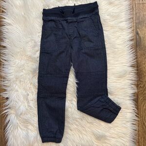 H&M Kids Dark Blue Jogger Denim Like Jeans Elastic Waistband Boys Size 5-6 Years